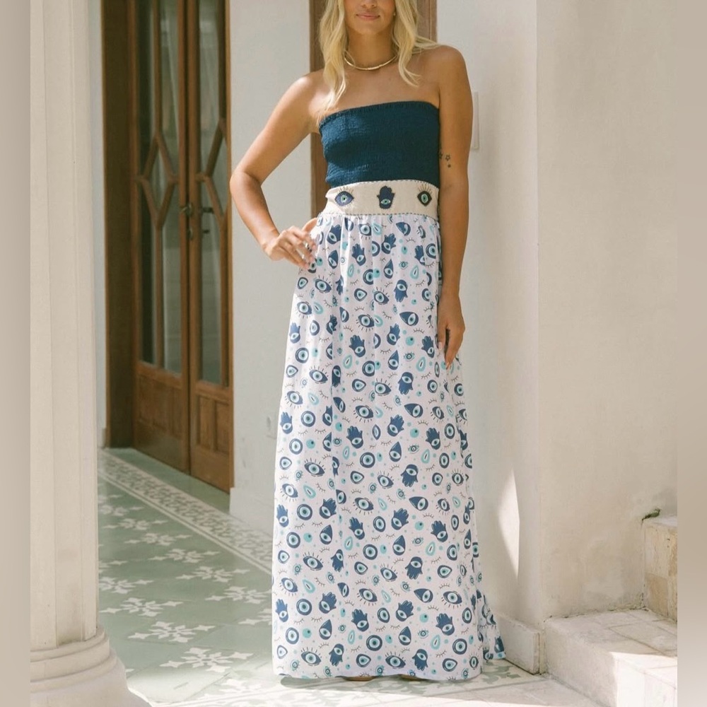 SKEMO XS EVIL EYE 🧿 MAXI DRESS